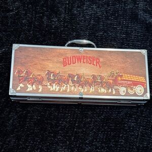 Budweiser BBQ Tool Set - Brown and Red